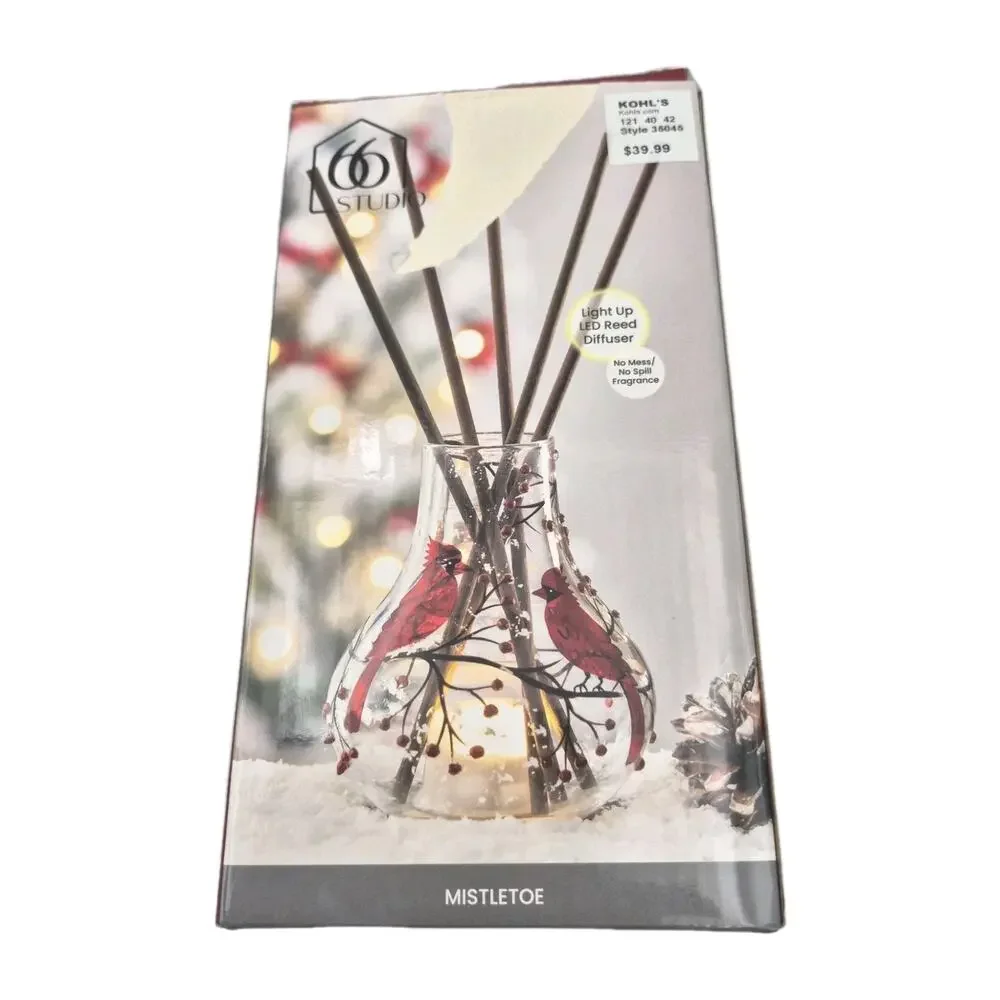Winter Ice LED Reed Diffuser Cardinals Mistletoe 5